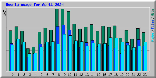 Hourly usage for April 2024